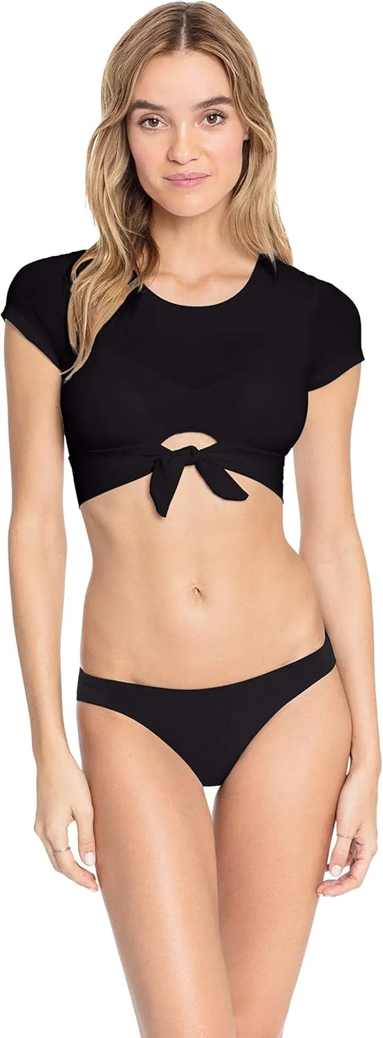 Robin Piccone Women's Ava T-Shirt Top w/Front Tie