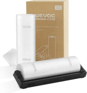 Rolls with Dispenser – 2 Pack 11"x50', Vacuum Sealer Bags, Leakproof Heavy Duty Food Storage for Sous Vide, Meal Prep, Freezer, Compatible with Food Saver, Wevac Core