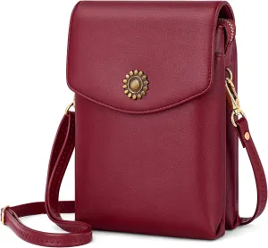 RONSIN Small Crossbody Bags for Women Designer Cell Phone Bag Vegan Leather Wallet Purses Handbags Adjustable Strap
