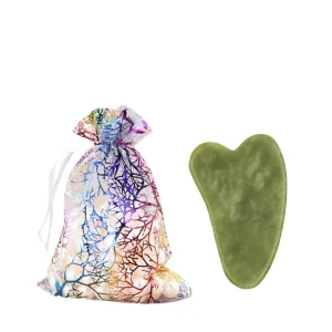 Rose Quartz Jade Roller Gua Sha Set Body Massager Roller Jade Stone Massage Set Face Lifting Beauty Tools(Style u)