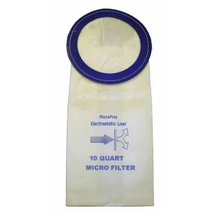 Rubbermaid 10 quart Bags for Commercial Backpack Vacuum Cleaner 9VBP10 & 9VBH10 - Generic 10/pk