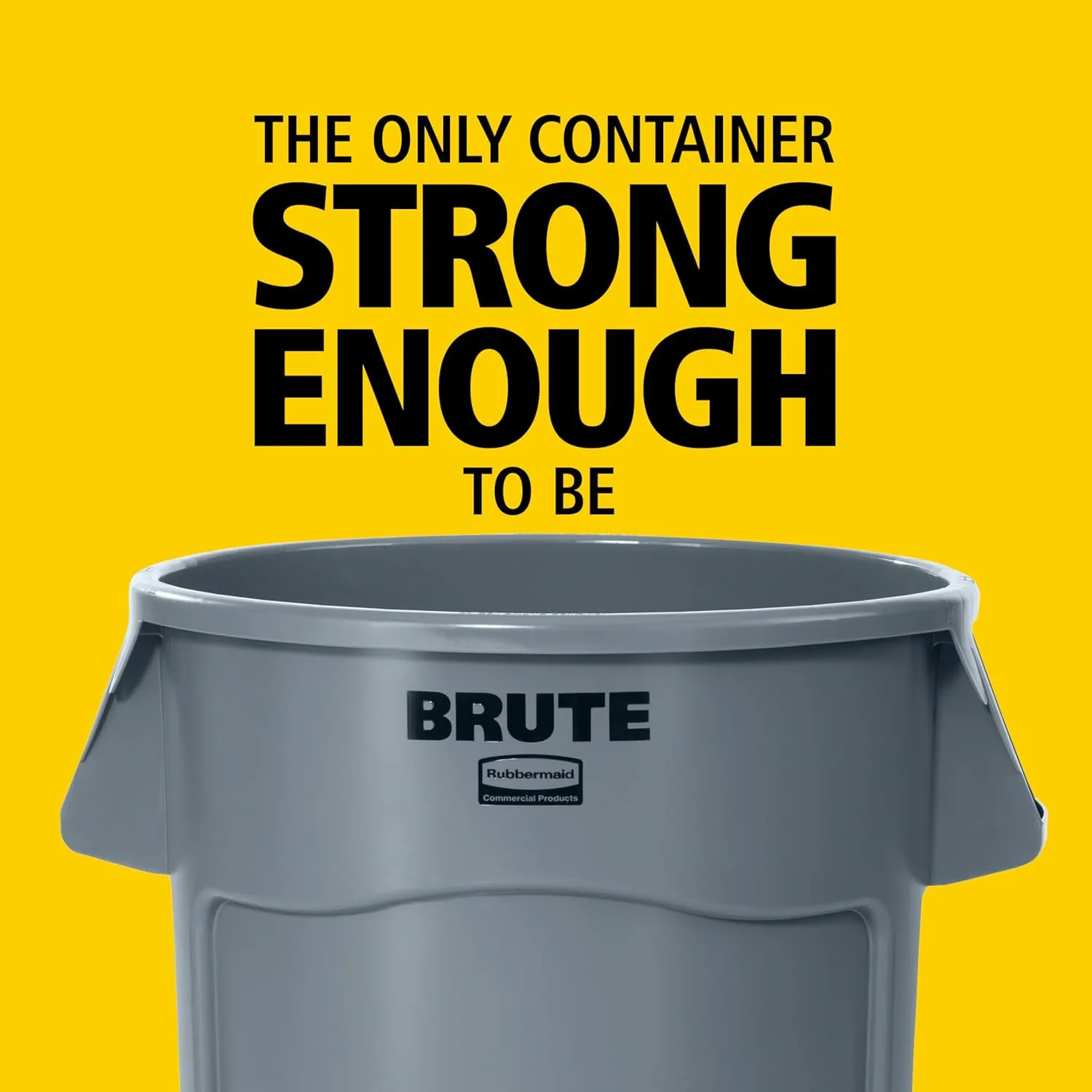 Rubbermaid Commercial Products BRUTE Heavy-Duty Round Trash/Garbage Can, 20-Gallon, White, Outdoor Waste Container for Landscapers/Construction/Restaurants/Back of House/Offices/Warehouses