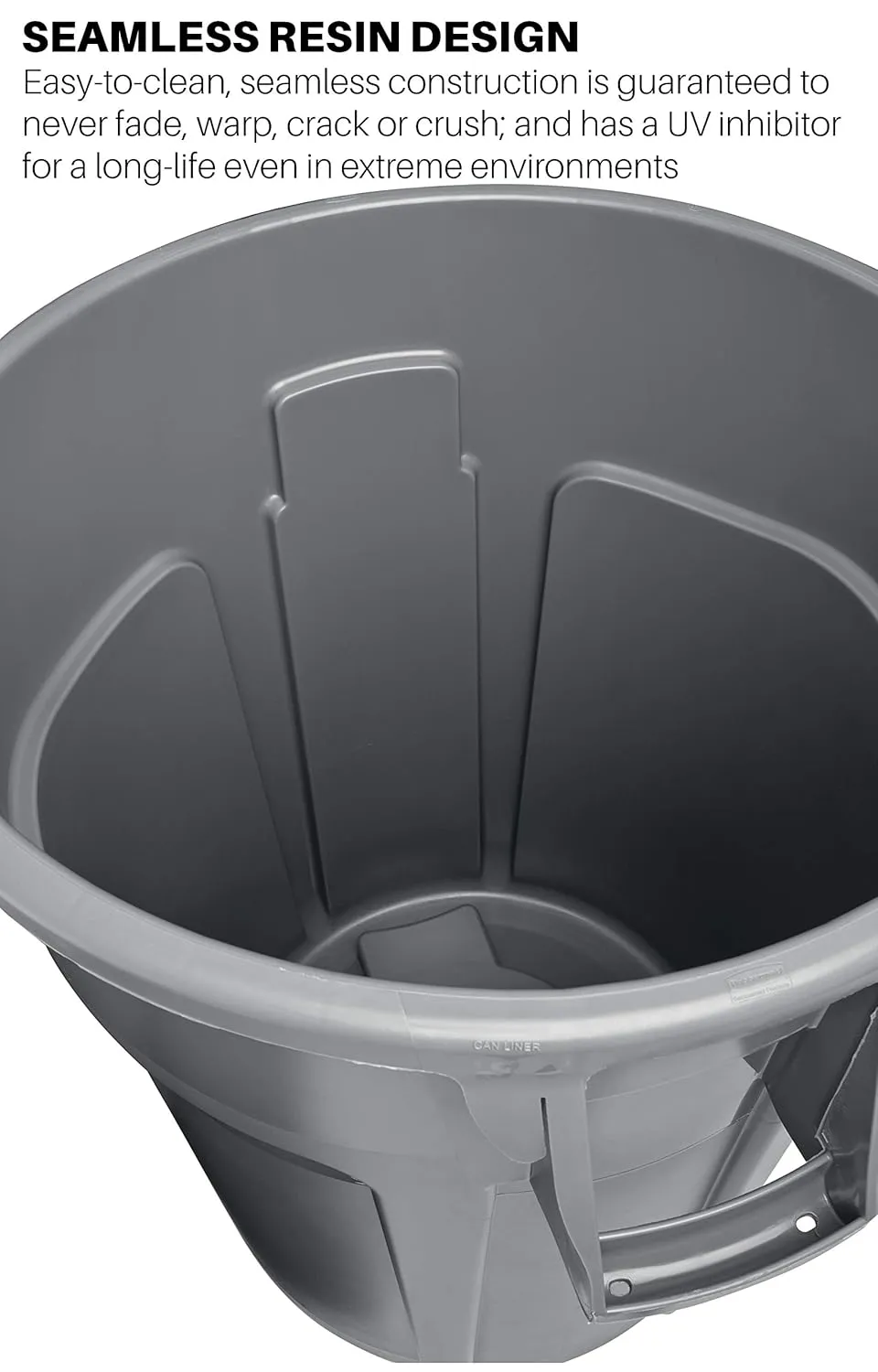 Rubbermaid Commercial Products BRUTE Heavy-Duty Trash/Garbage Can, 10-Gallon, Black, Wastebasket for Home/Garage/Bathroom/Outdoor/Driveway, Pack of 6