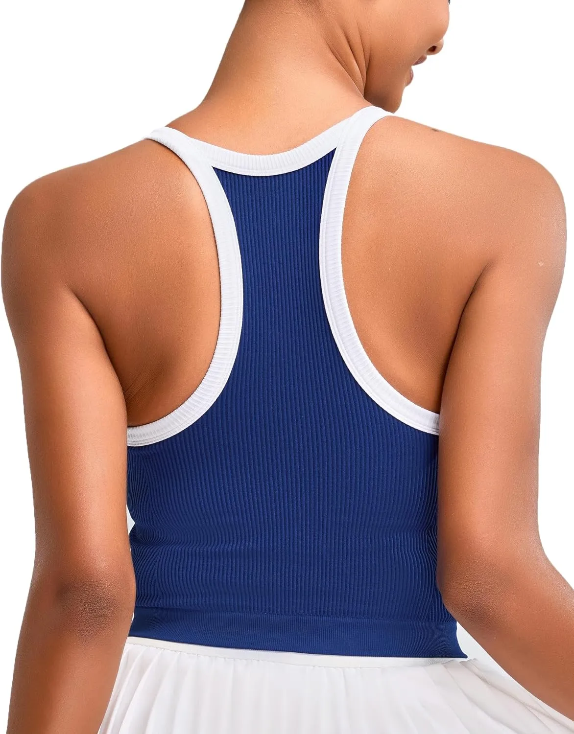 RUNNING GIRL Sports Bras for Women High Support Longline Sports Bra High Impact Workout Tank Tops Yoga Bra with Built in Bras
