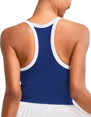 RUNNING GIRL Sports Bras for Women High Support Longline Sports Bra High Impact Workout Tank Tops Yoga Bra with Built in Bras