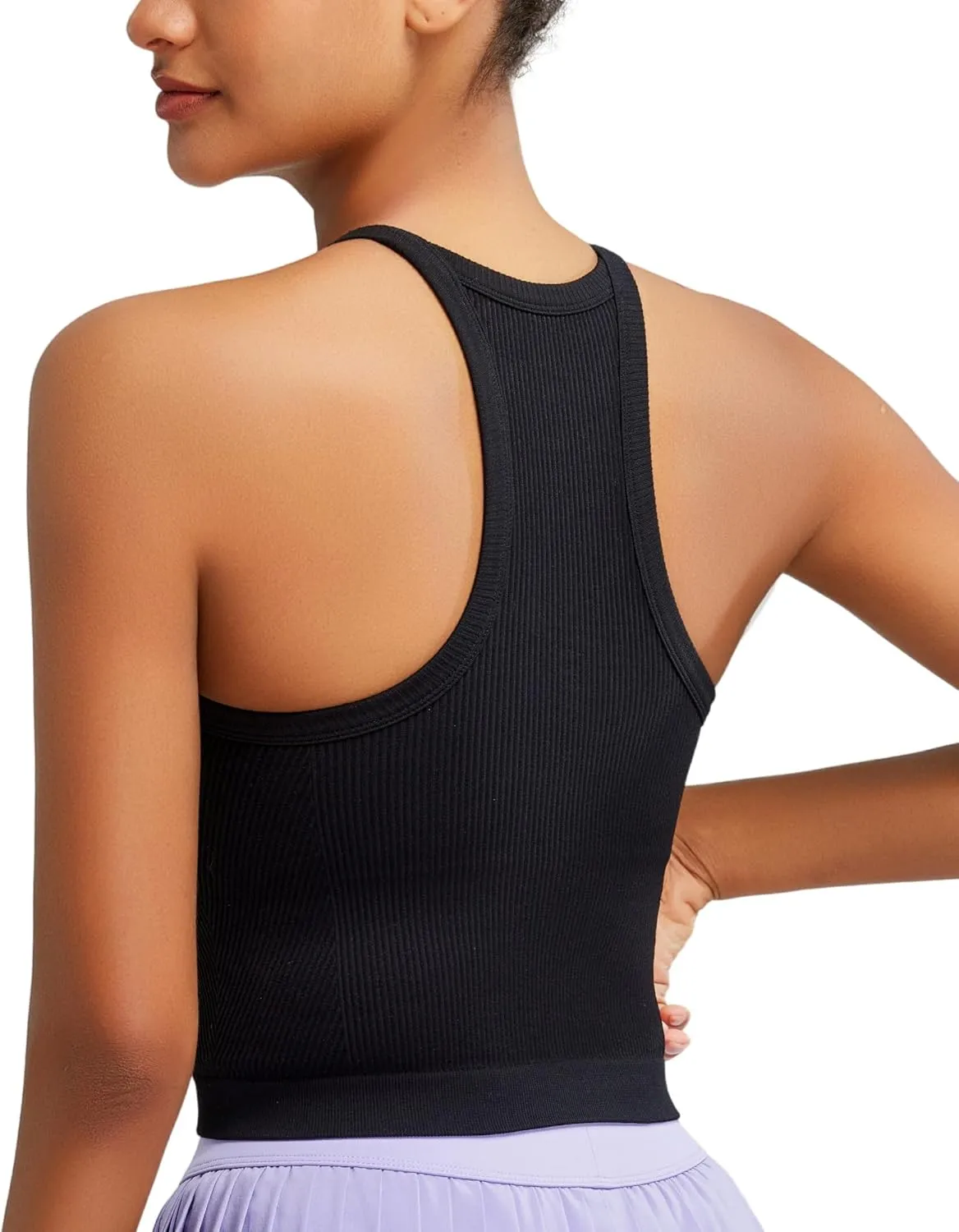 RUNNING GIRL Sports Bras for Women High Support Longline Sports Bra High Impact Workout Tank Tops Yoga Bra with Built in Bras