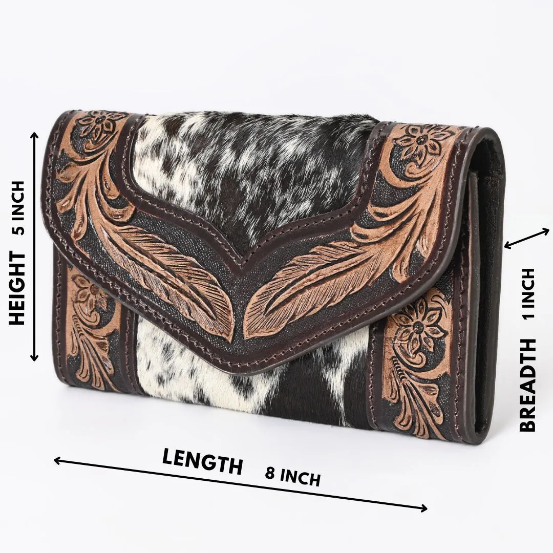 Rustic Rose Brown Trifold  Wallet