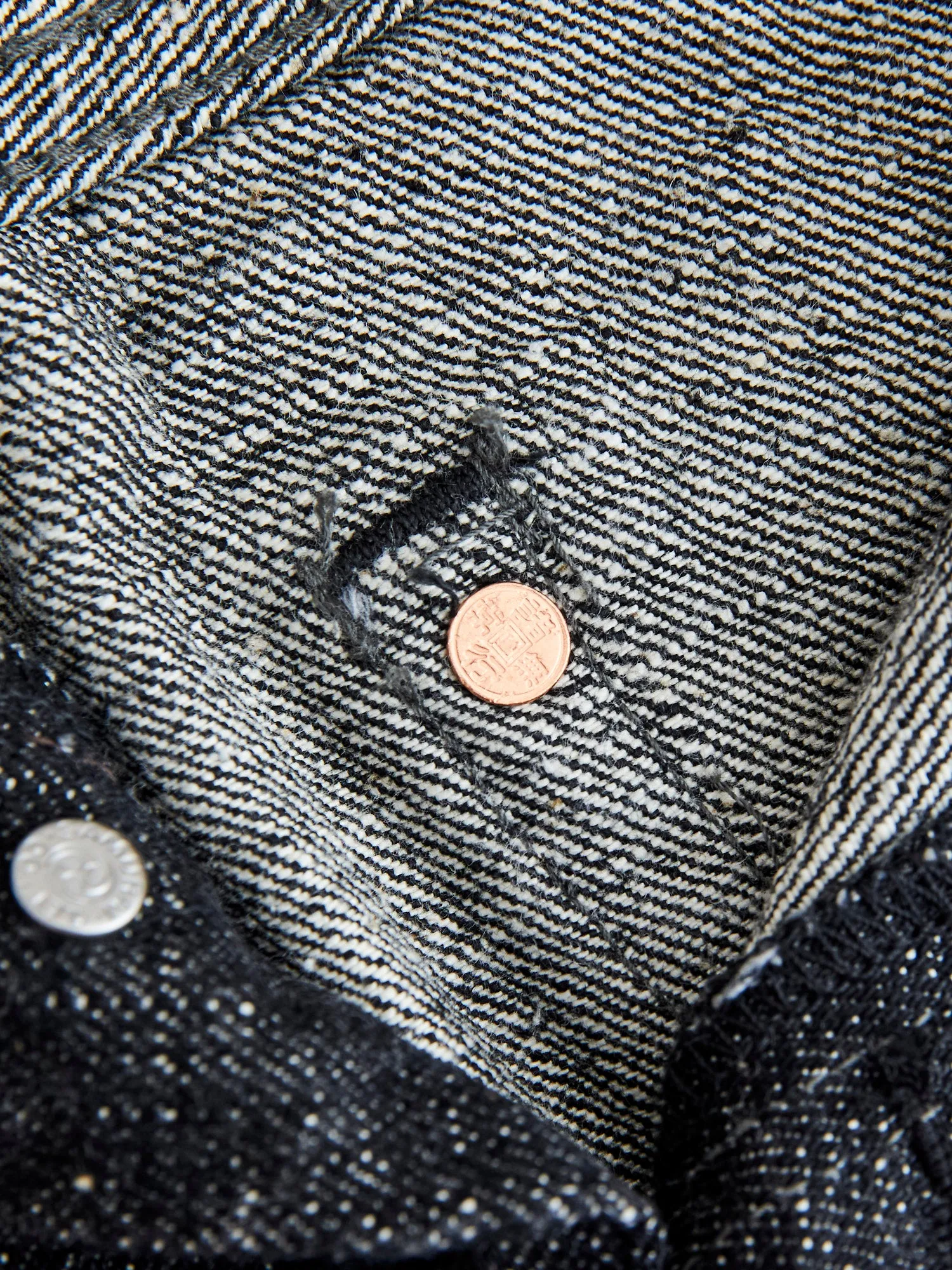 S5000BKII "Zero Black II" 17oz Selvedge Denim - Mid Straight Fit