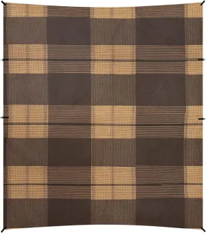 Saddlebrown Buffalo Plaid Check Tartan Scotland Beach Tent UPF50  Protection Easy Setup Large Portable Sun Shelter with Sturdy Poles, Sandbags and Shovel for Camping Trips, Fishing, Backyard