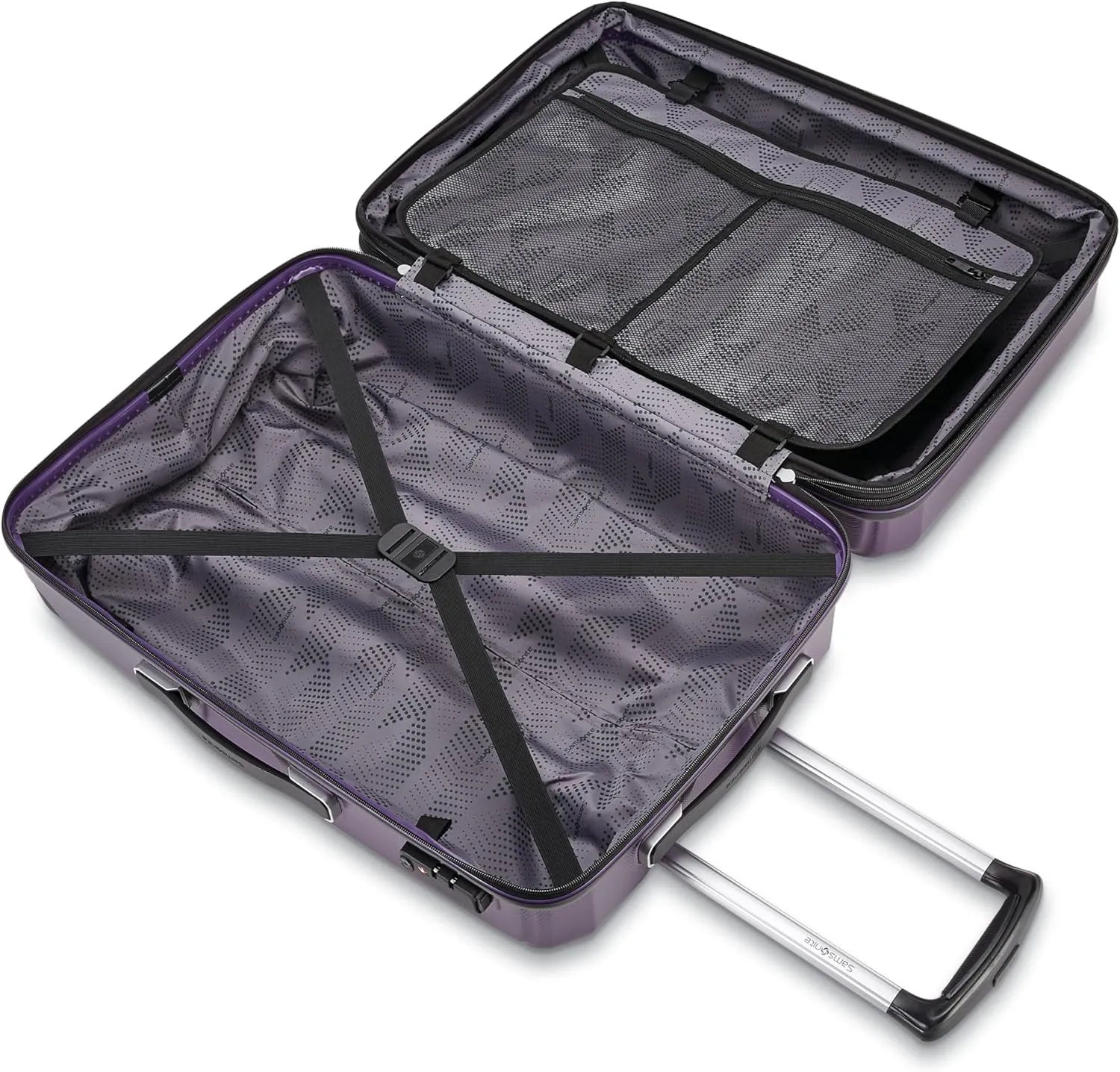 Samsonite Winfield 3 DLX Hardside Expandable Luggage with Spinners, Purple, 2-Piece Set (20/25)