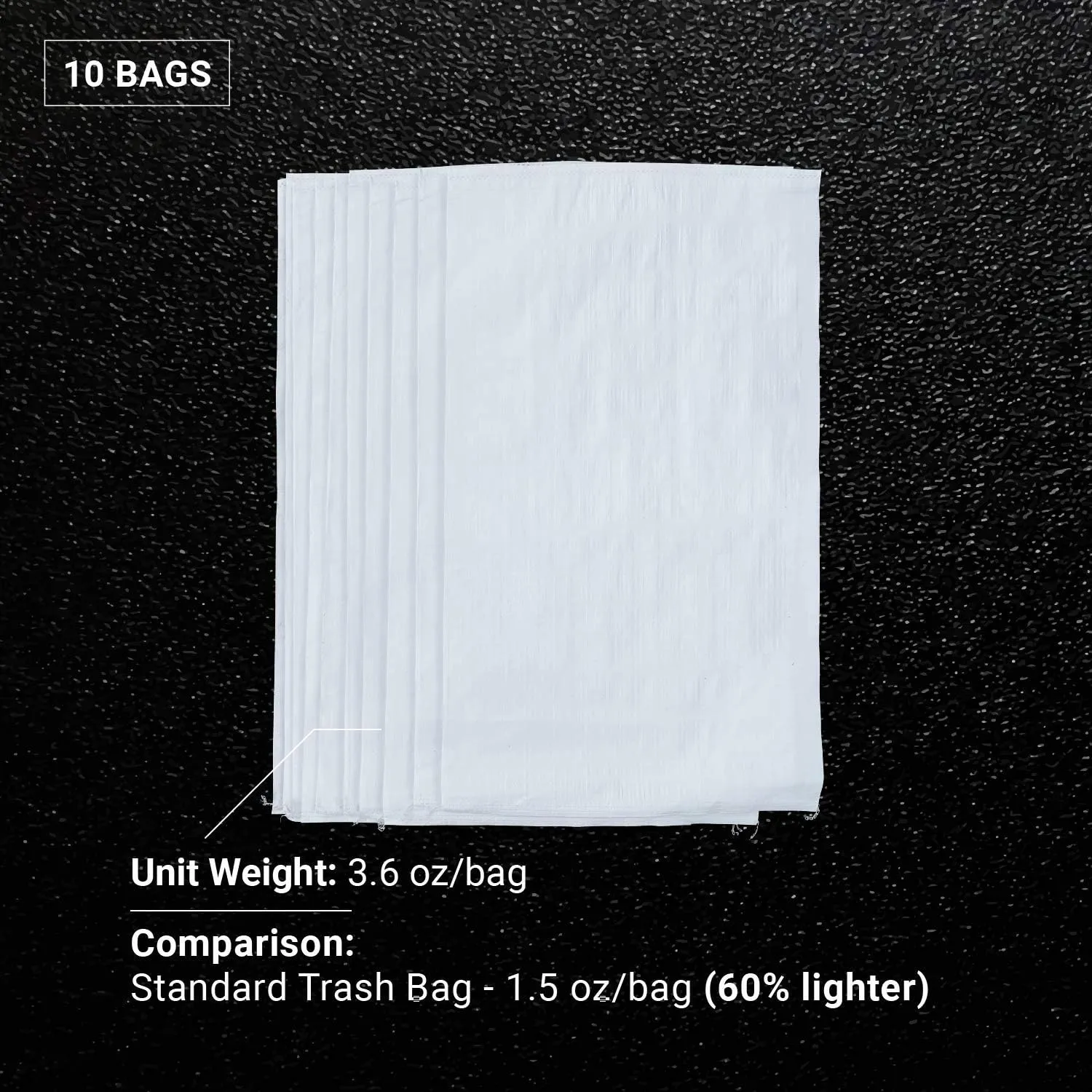 Sandbaggy Large Sandbags - Size: 25" x 40" - Thick Heavy Duty Contractor Bags, Heavy Duty Garbage Bags, Dumpster Bag, Construction Trash Bags, 6 mil (10 Bags)
