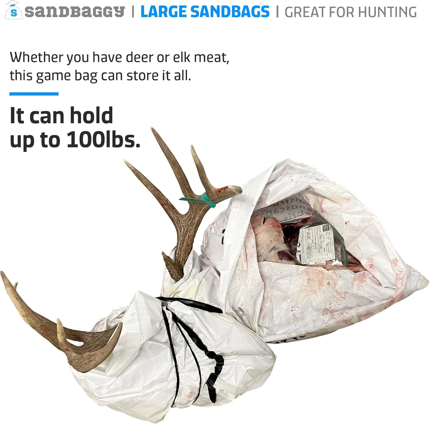 Sandbaggy Large Sandbags - Size: 25" x 40" - Thick Heavy Duty Contractor Bags, Heavy Duty Garbage Bags, Dumpster Bag, Construction Trash Bags, 6 mil (10 Bags)