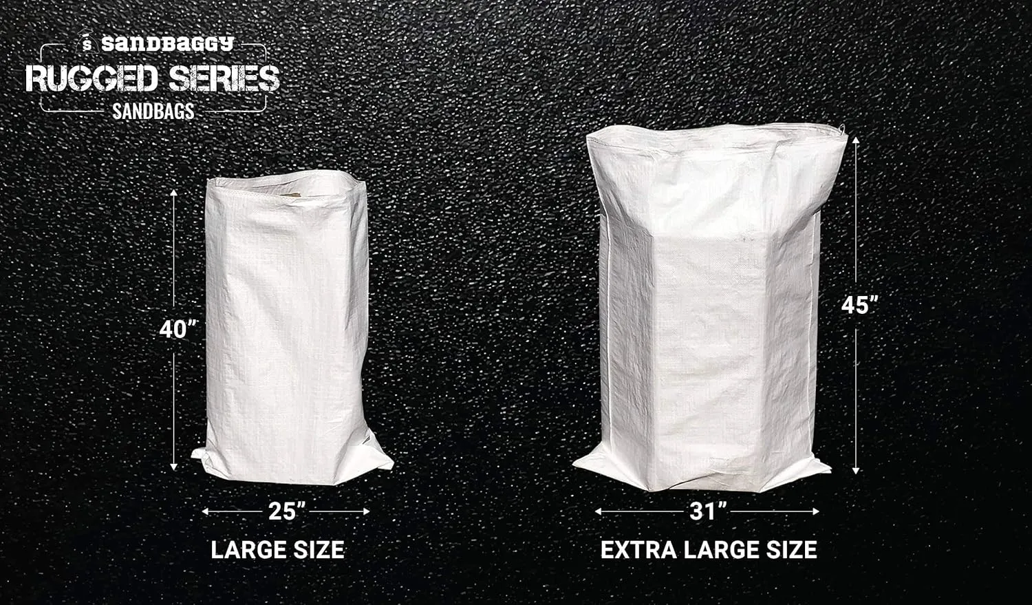 Sandbaggy Large Sandbags - Size: 31" x 45" - Thick Heavy Duty Contractor Bags, Heavy Duty Garbage Bags, Dumpster Bag, Construction Trash Bags, Contractor Bags 6 mil (10)