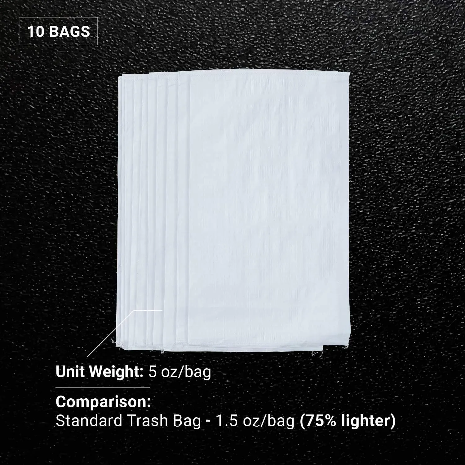 Sandbaggy Large Sandbags - Size: 31" x 45" - Thick Heavy Duty Contractor Bags, Heavy Duty Garbage Bags, Dumpster Bag, Construction Trash Bags, Contractor Bags 6 mil (10)