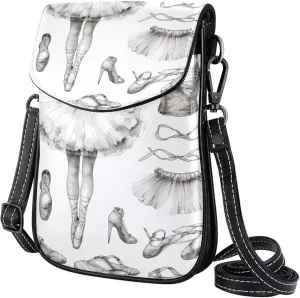 Satchel Bag Sketch Ballet Set Purse Crossbody Leather Messenger Bag For Women