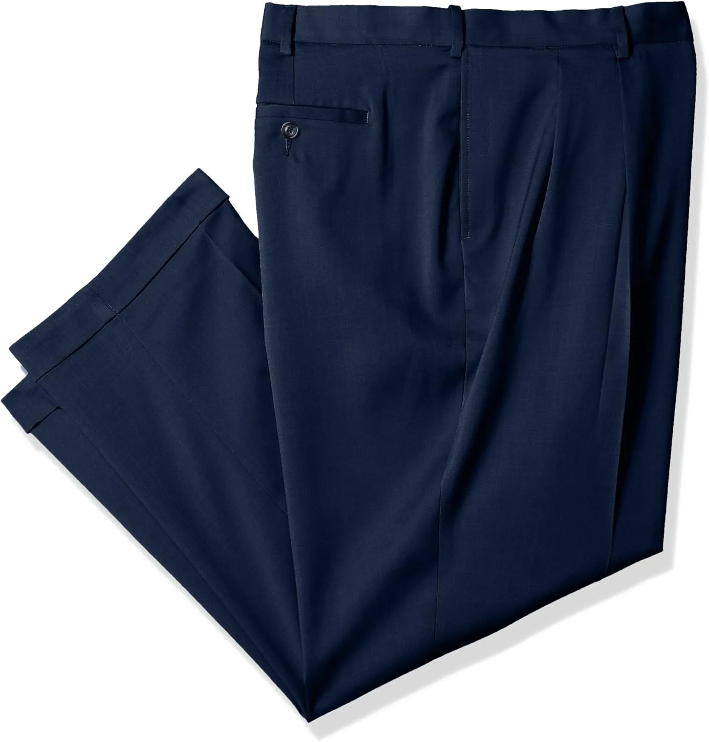 Savane Men's Pleated Stretch Crosshatch Dress Pant
