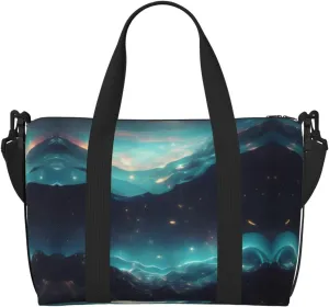 Science Fiction Stars Women's Hand-held Crossbody Travel Bag, Casual Handbag with Zipper, Suitable for Work, Travel, Fitness, Travel