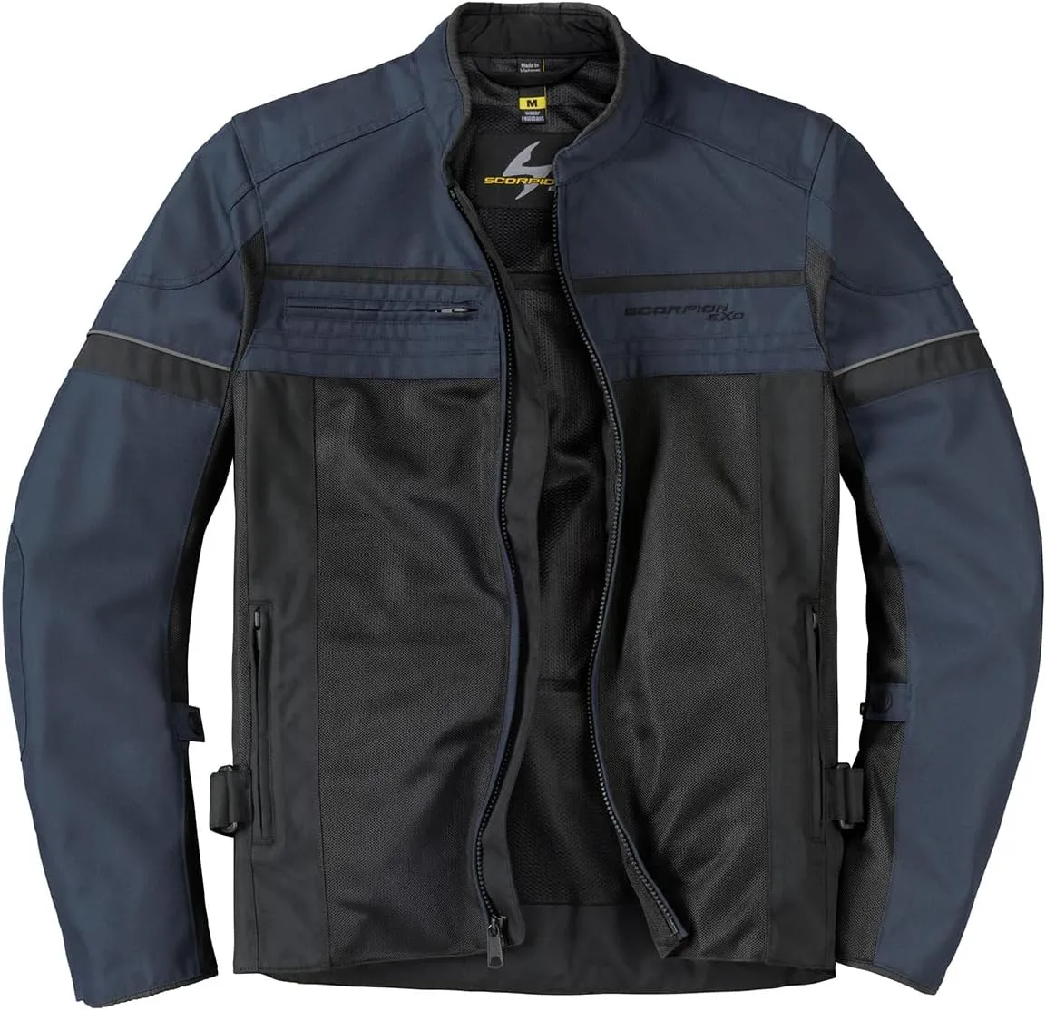 ScorpionEXO Cargo Air Men's Lightweight Mesh Motorcycle Riding Jacket Abrasion Resistant with CE-Rated Armor and Cargo Bag (Blue - 3X-Large)