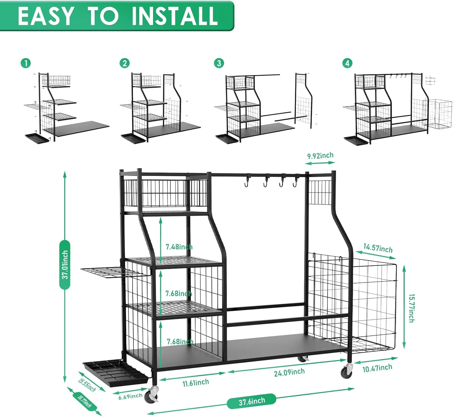 SEALAMB Golf Bag Storage Organizer