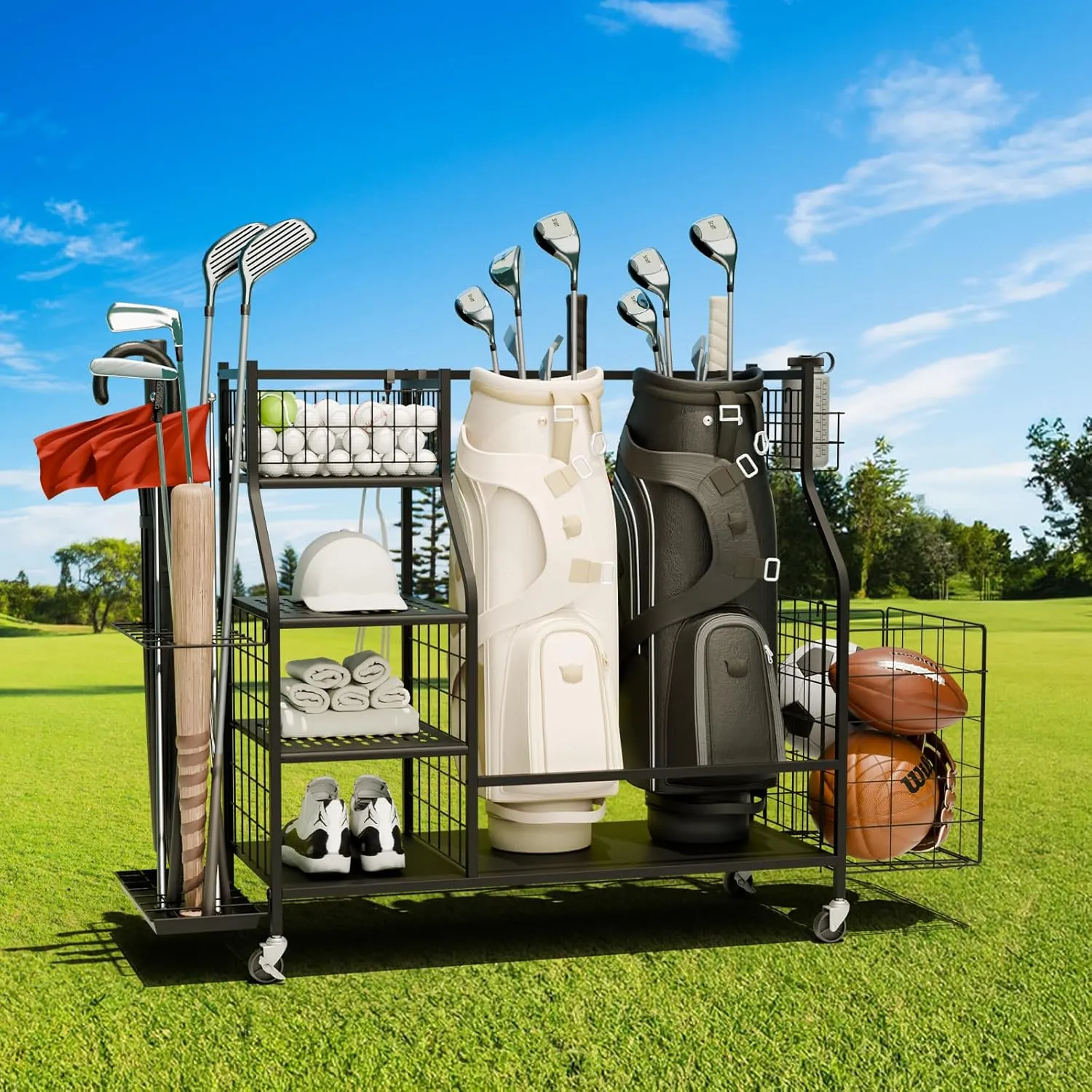 SEALAMB Golf Bag Storage Organizer