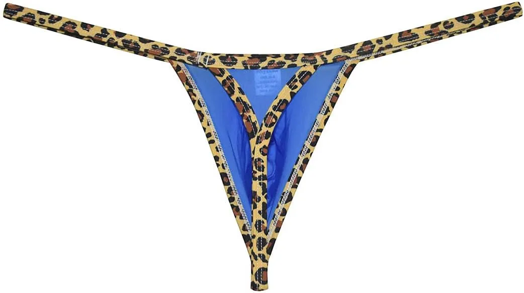 Sexy Men's Bordered Contour Pouch Thong Underwear String Micro T-Back Smooth Tangas Bikini Bottoms