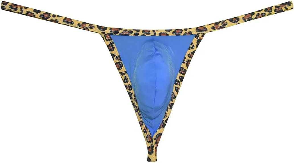 Sexy Men's Bordered Contour Pouch Thong Underwear String Micro T-Back Smooth Tangas Bikini Bottoms