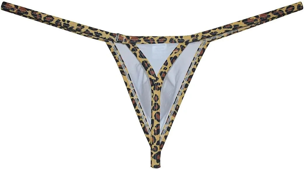 Sexy Men's Bordered Contour Pouch Thong Underwear String Micro T-Back Smooth Tangas Bikini Bottoms