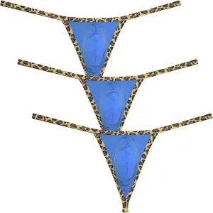 Sexy Men's Bordered Contour Pouch Thong Underwear String Micro T-Back Smooth Tangas Bikini Bottoms