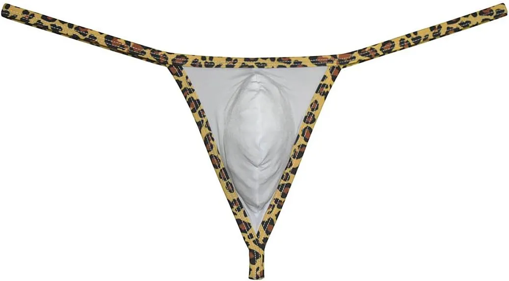 Sexy Men's Bordered Contour Pouch Thong Underwear String Micro T-Back Smooth Tangas Bikini Bottoms