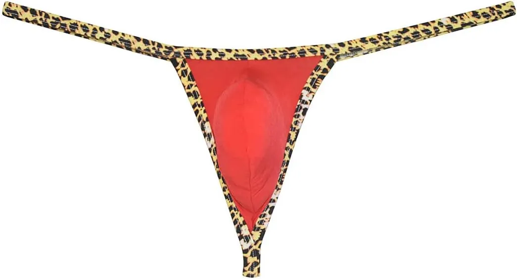 Sexy Men's Bordered Contour Pouch Thong Underwear String Micro T-Back Smooth Tangas Bikini Bottoms