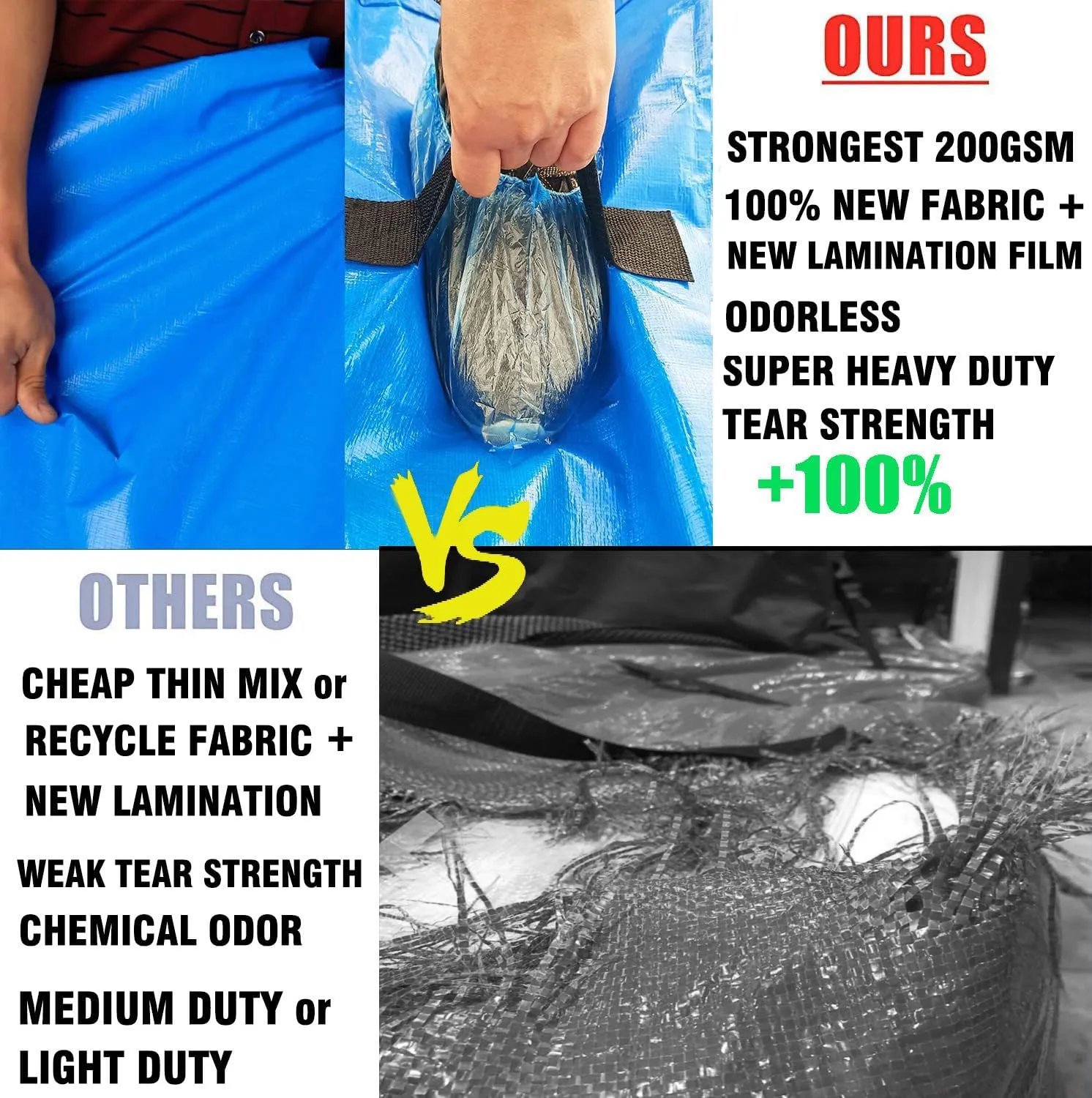 SGPAC Heavy Duty Mattress Bags for Moving and Storage,Extra Thick King Mattress Storage bag,Mattress Cover for Moving with Reinforced Handles and Zipper Closure to Prevent Rips,Made of New Material