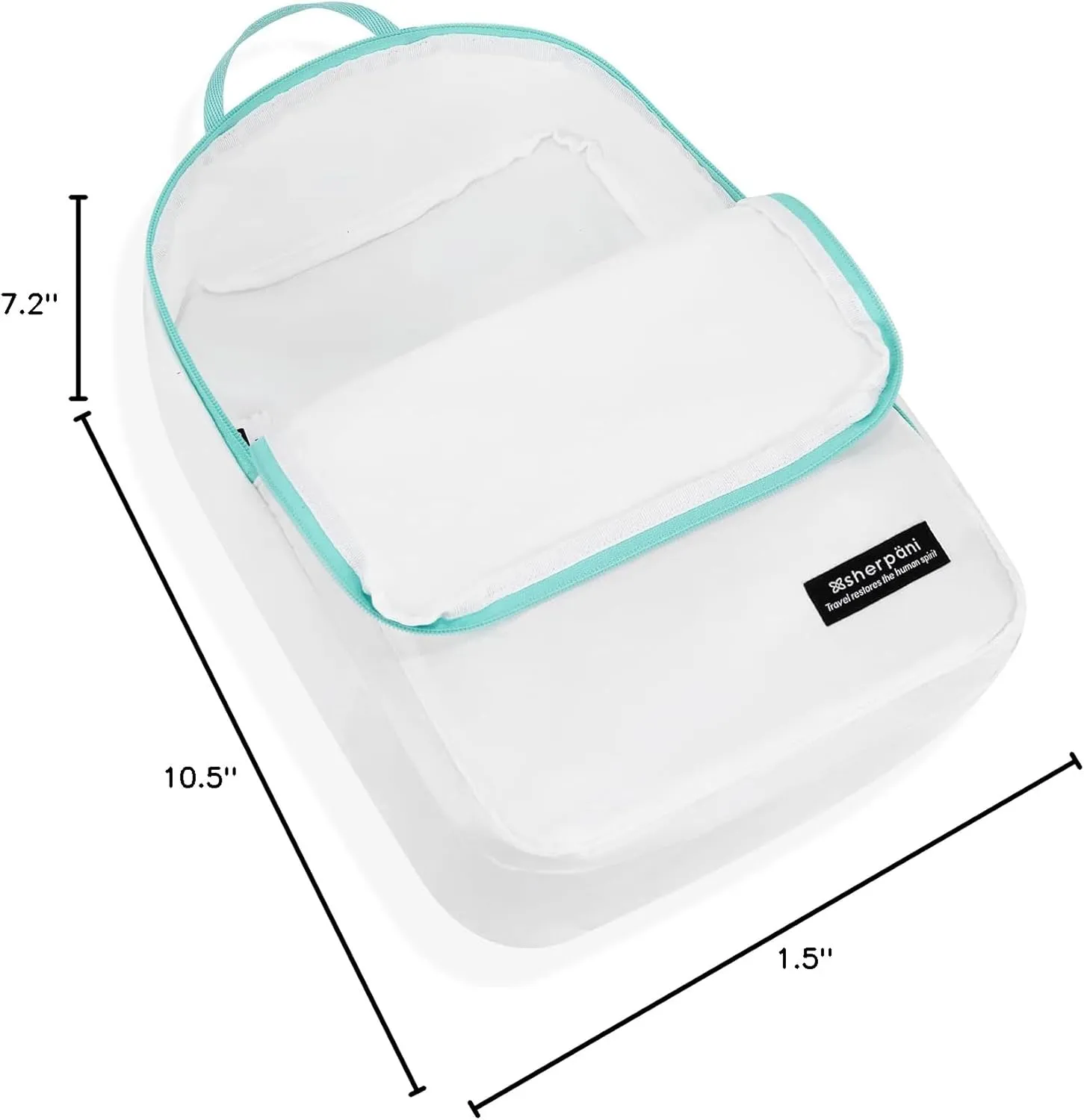 Sherpani Compass Cubes, Travel Packing Organizers for Luggage/Backpack (Bright White, Medium)