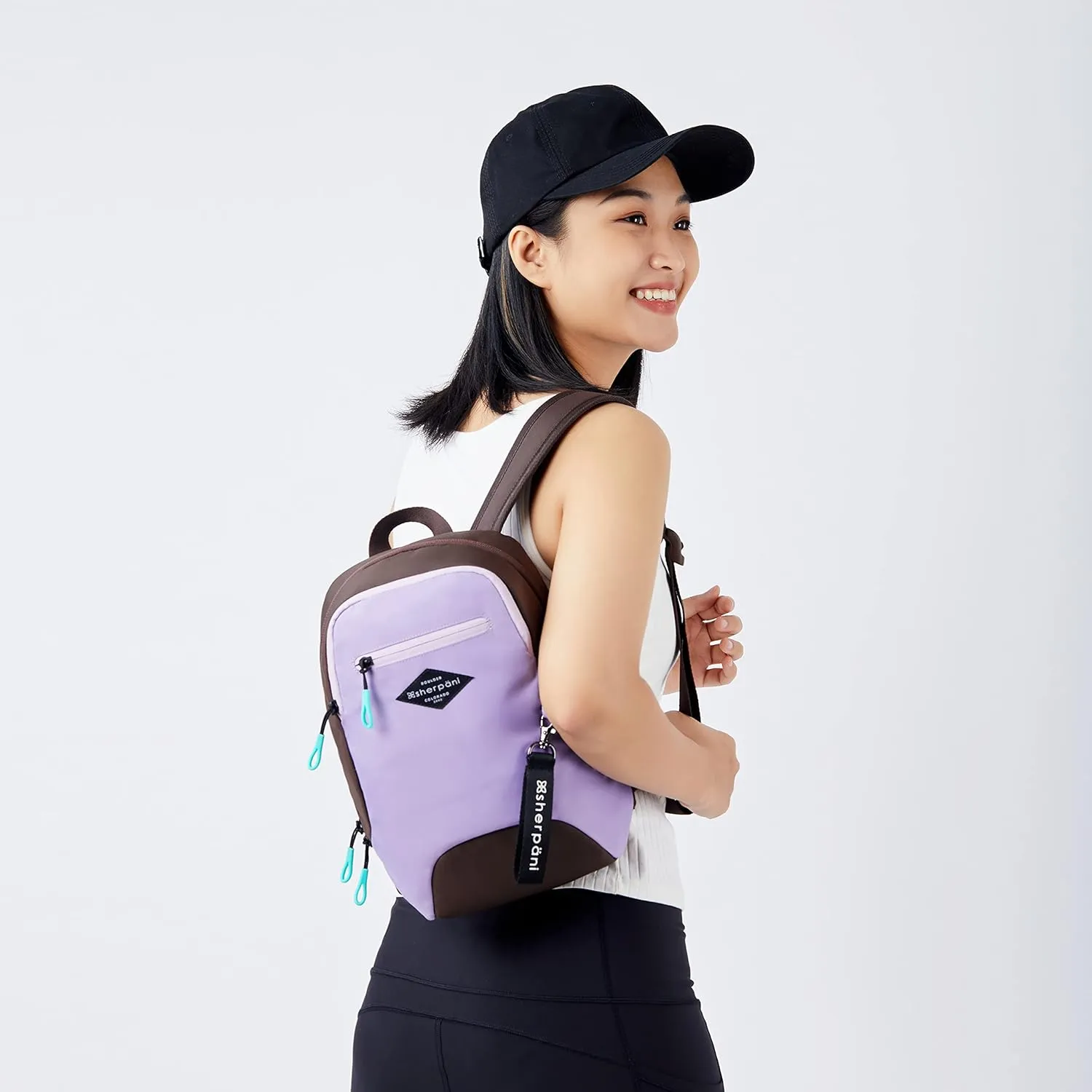 Sherpani Vespa, Mini Backpack for Women, Backpack Purse for Women, Travel Bag, RFID Protection, Fits 10 Inch Tablet (Lavender)