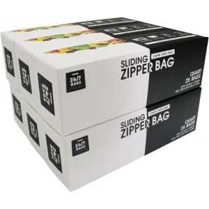 Slider Stand Up Food Storage Bags, Quart M / 150 Count