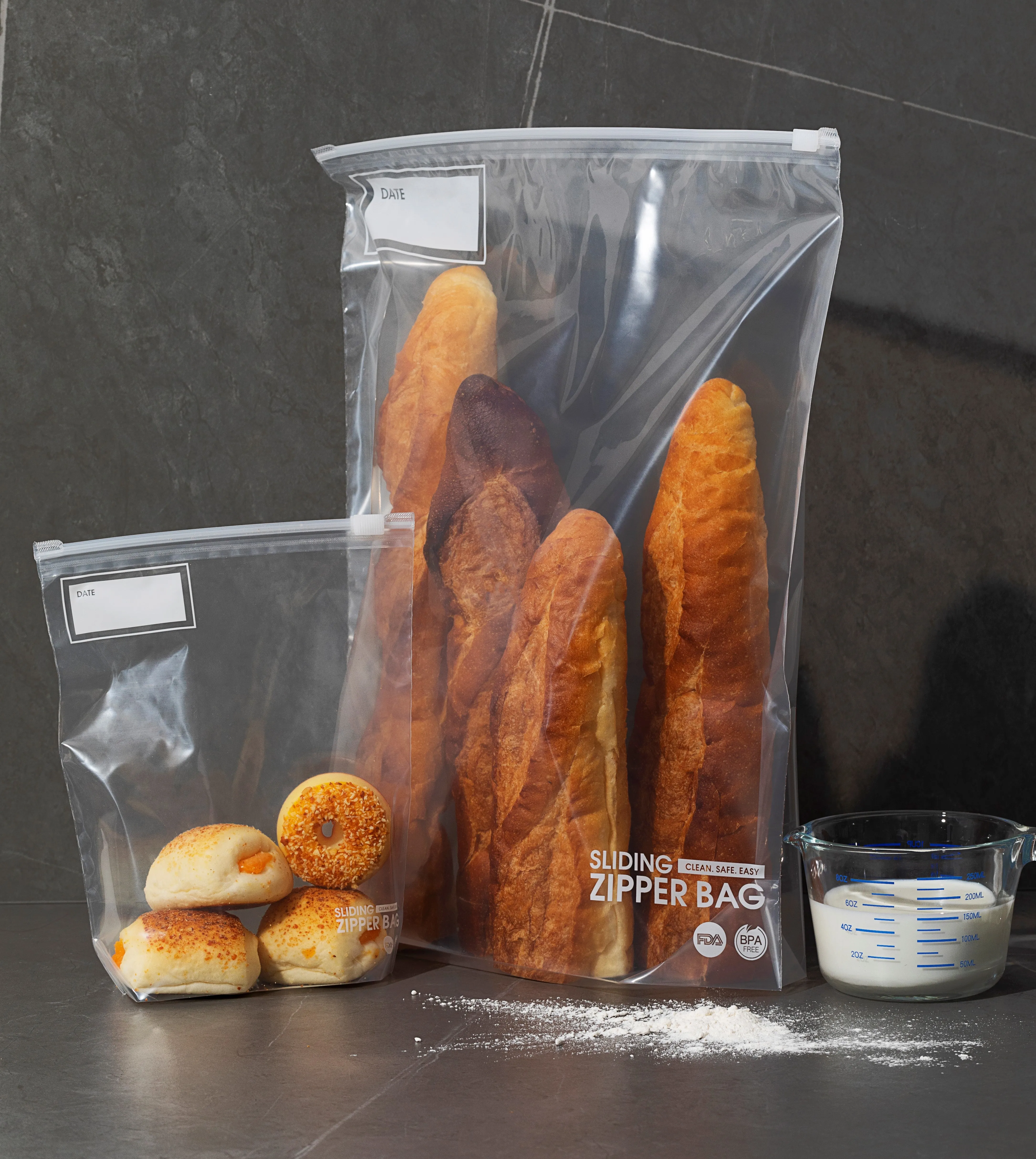 Slider Stand Up Food Storage Bags, Quart M / 150 Count