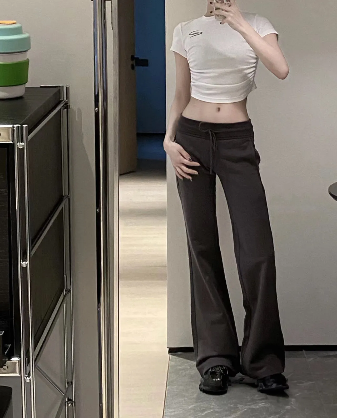 Slim Waist drawstring sporty pants