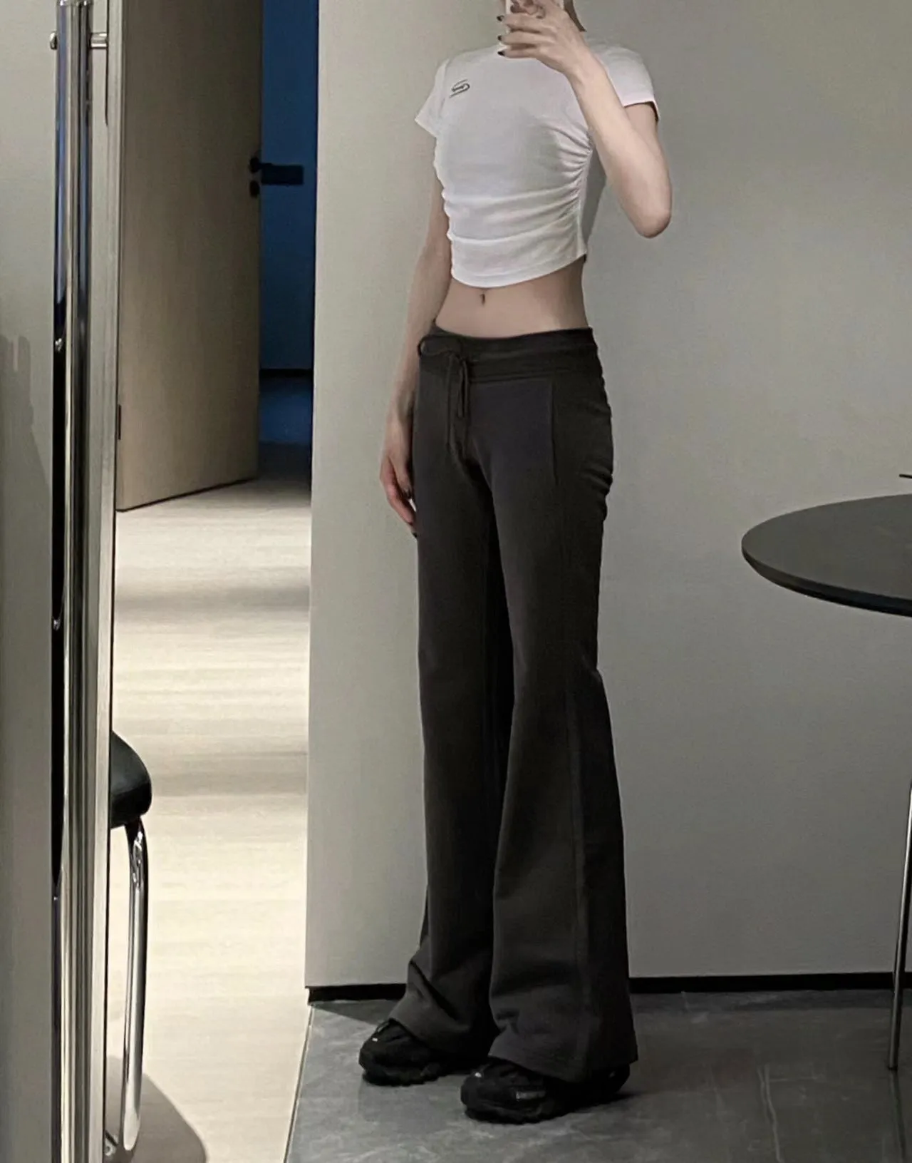 Slim Waist drawstring sporty pants