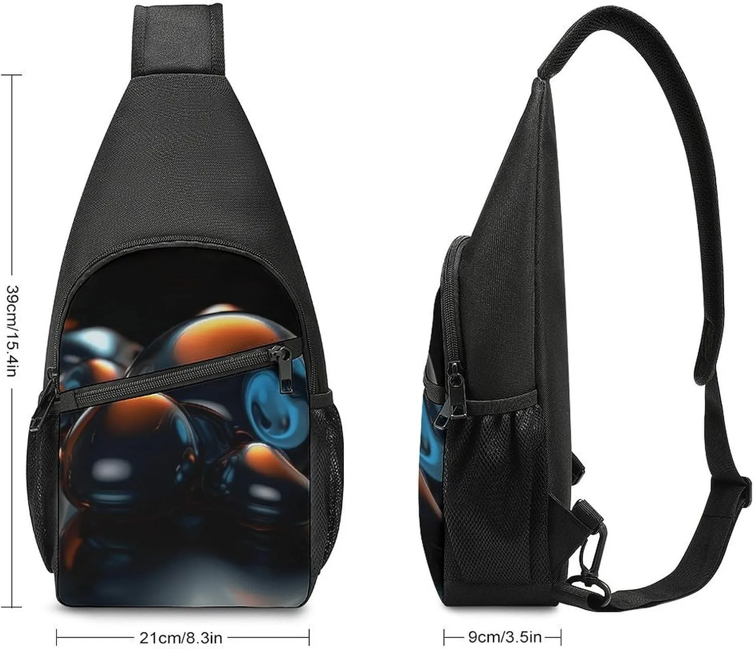 Sling Bag for Women Men Crossbody Bag Chest Bag Lustrous Stone Sling Backpack Fanny Packs Travel Hiking Daypack