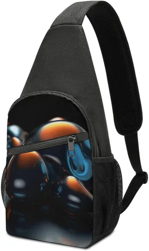 Sling Bag for Women Men Crossbody Bag Chest Bag Lustrous Stone Sling Backpack Fanny Packs Travel Hiking Daypack