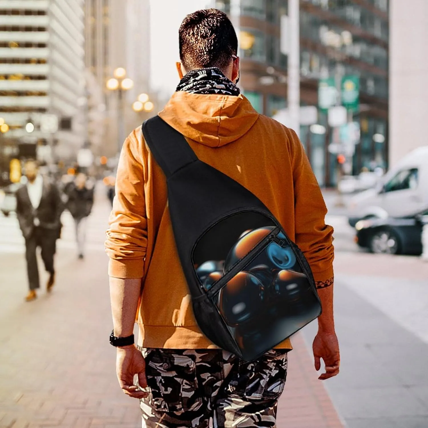 Sling Bag for Women Men Crossbody Bag Chest Bag Lustrous Stone Sling Backpack Fanny Packs Travel Hiking Daypack