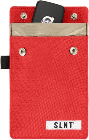 SLNT Signal Blocking Faraday Key Fob Case with Silent Pocket - Car Anti Theft Device Shields Against All Signal Types, Including RFID Blocking & Durable Faraday Bag, Fits Most Keyfobs (Red, X-Small)