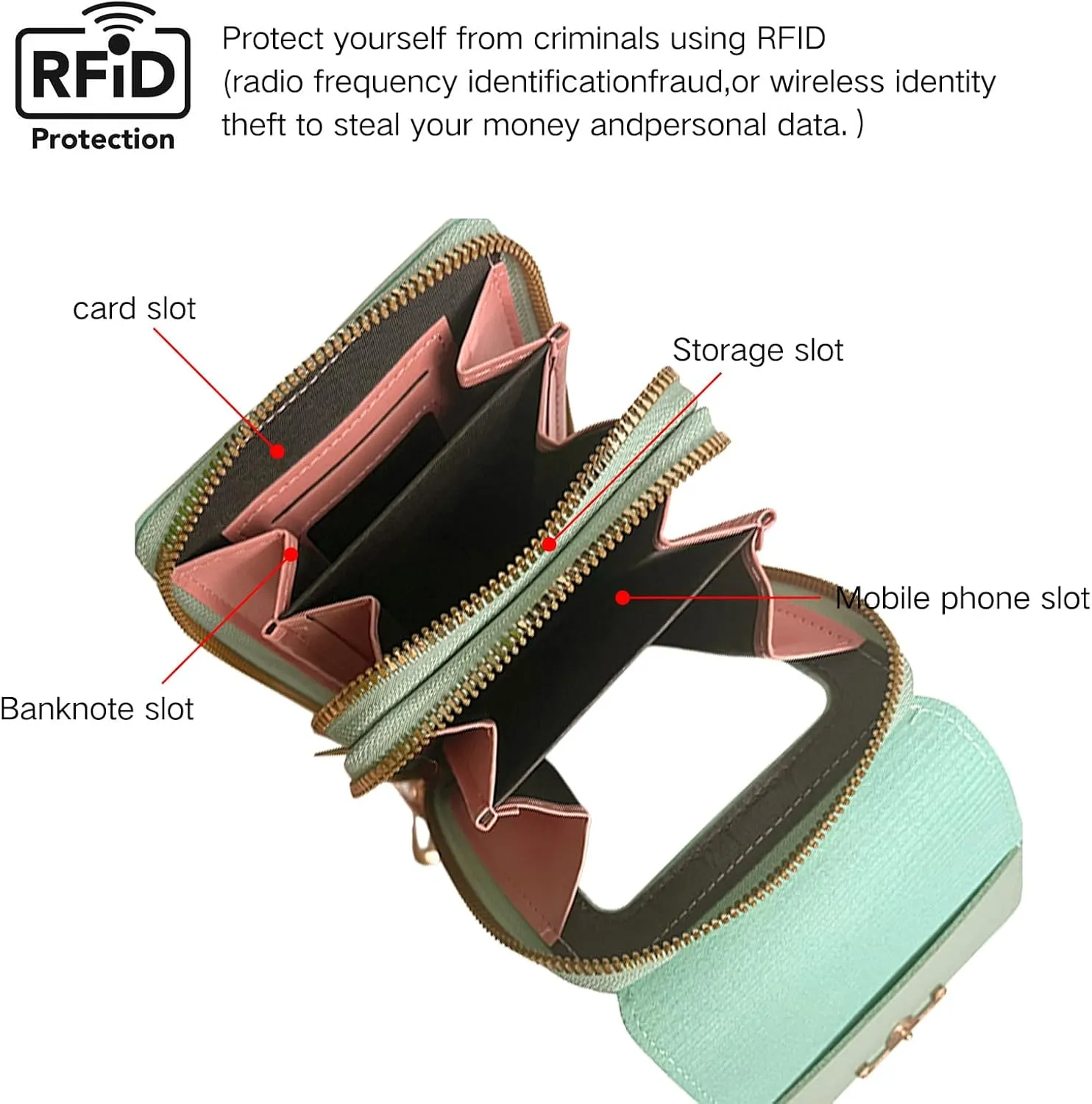 Small Crossbody Cell Phone Bag for Women, Mini Shoulder Purse with Credit Card Slots