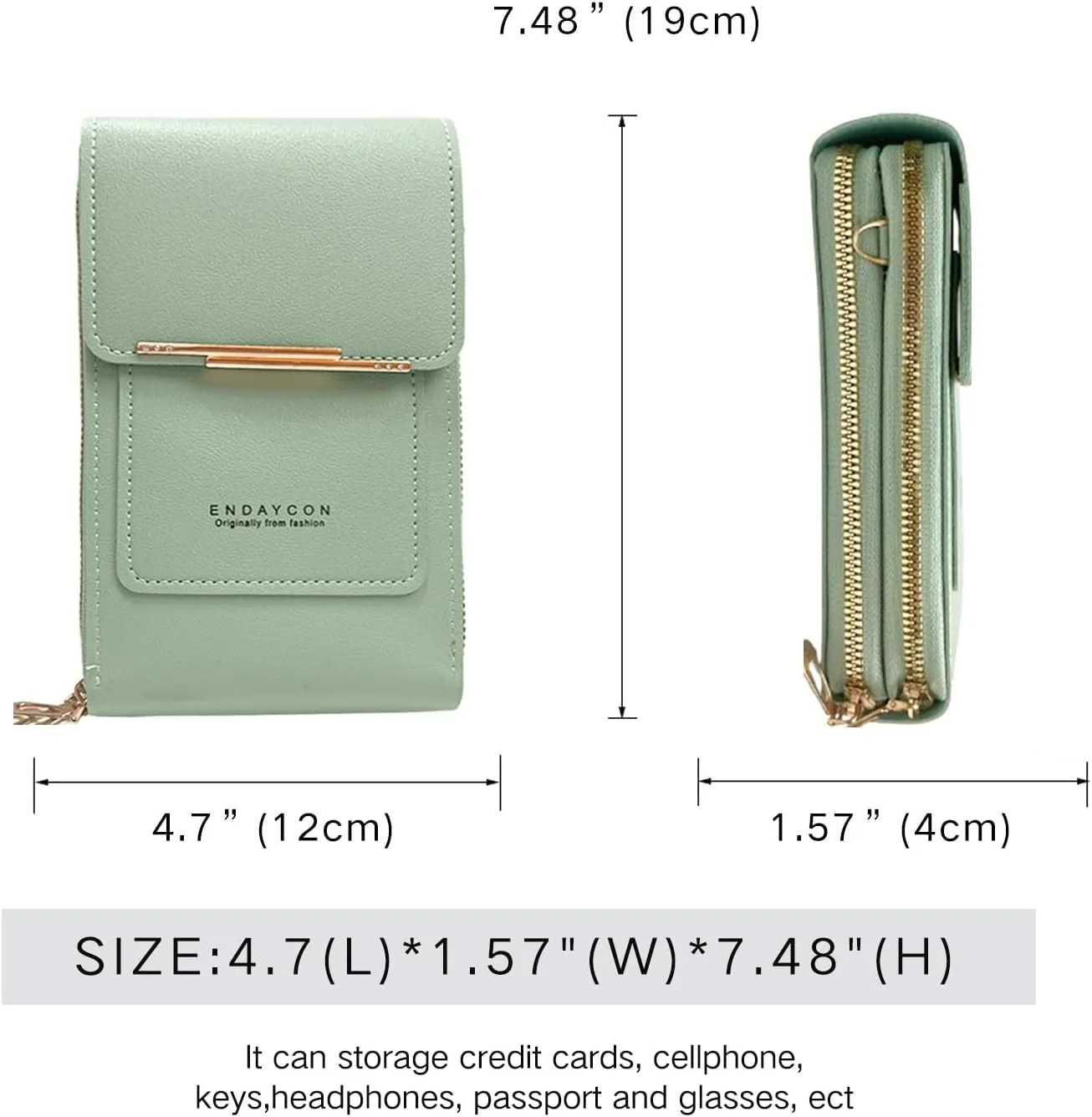 Small Crossbody Cell Phone Bag for Women, Mini Shoulder Purse with Credit Card Slots
