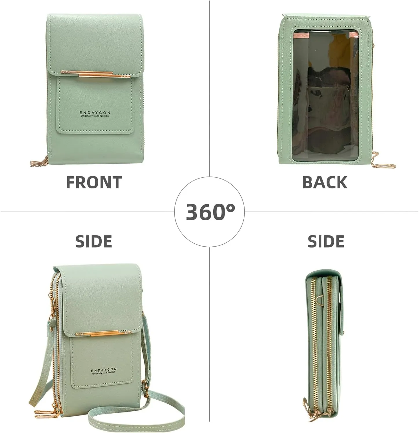 Small Crossbody Cell Phone Bag for Women, Mini Shoulder Purse with Credit Card Slots