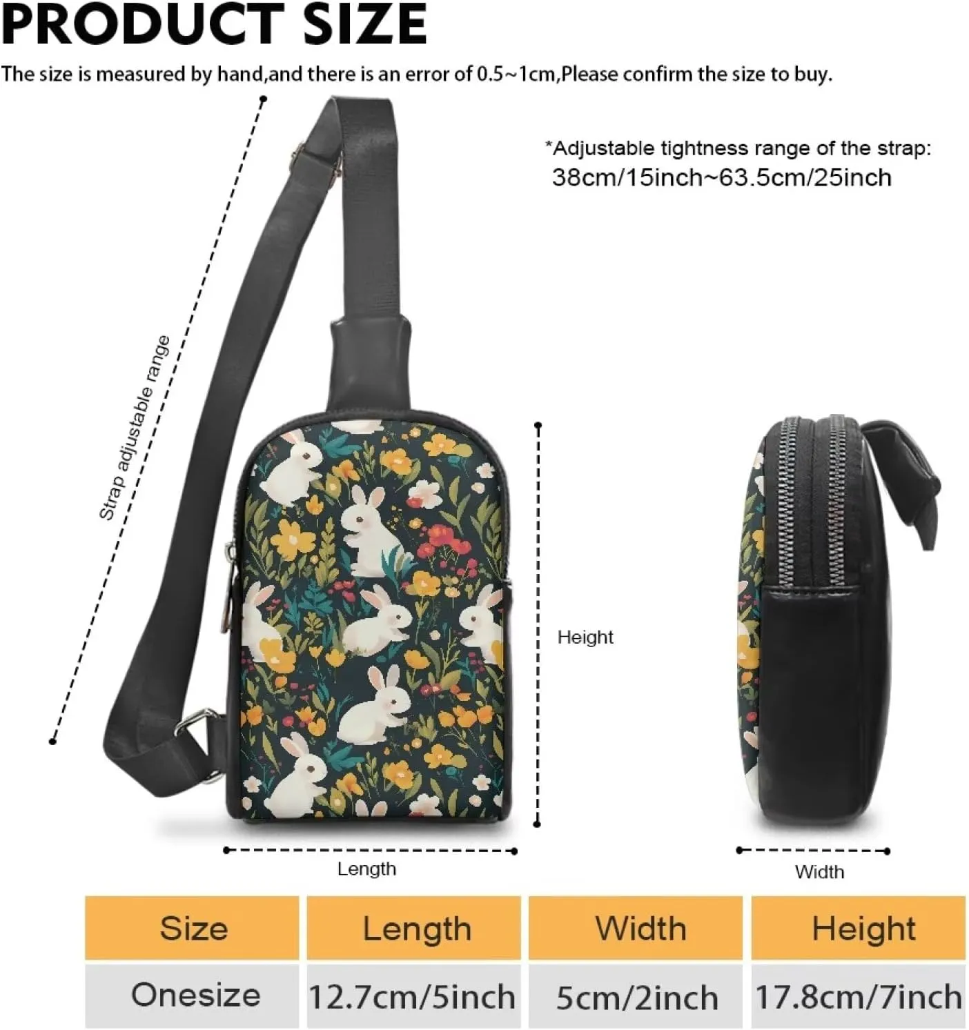 Small Leather Purses for Women, Small Sling Purses Leather Travel Purse Graces Leather Shoulder Bags Crossbody Bags with Shoulder Strap Lightweight to Carry Rabbit