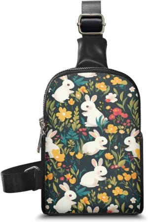Small Leather Purses for Women, Small Sling Purses Leather Travel Purse Graces Leather Shoulder Bags Crossbody Bags with Shoulder Strap Lightweight to Carry Rabbit