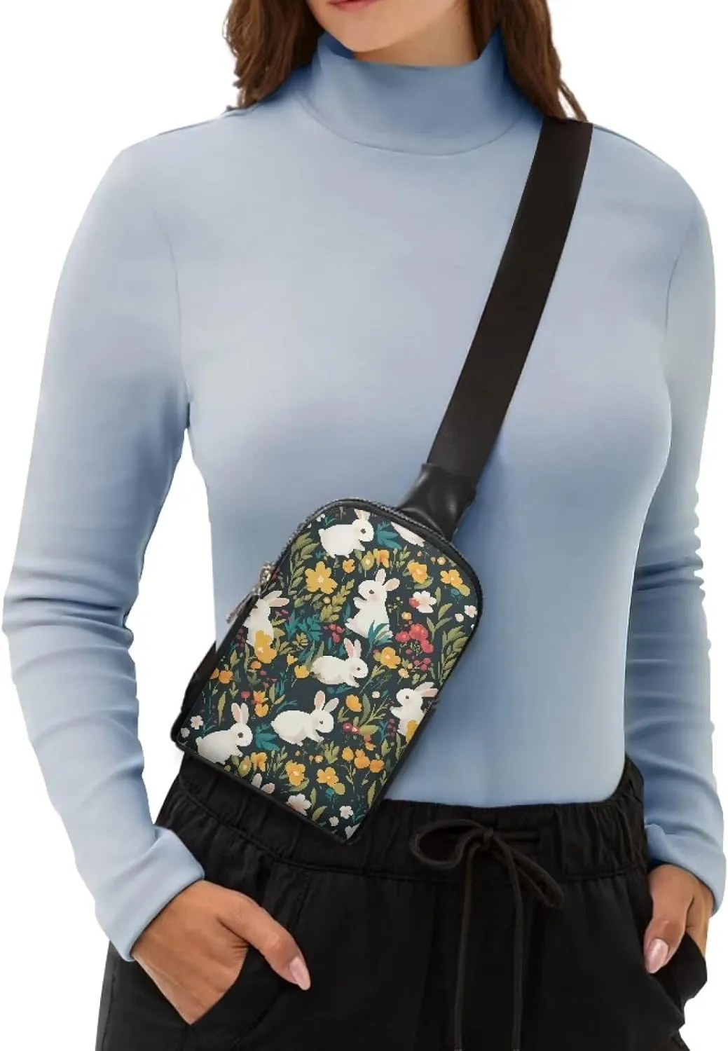 Small Leather Purses for Women, Small Sling Purses Leather Travel Purse Graces Leather Shoulder Bags Crossbody Bags with Shoulder Strap Lightweight to Carry Rabbit
