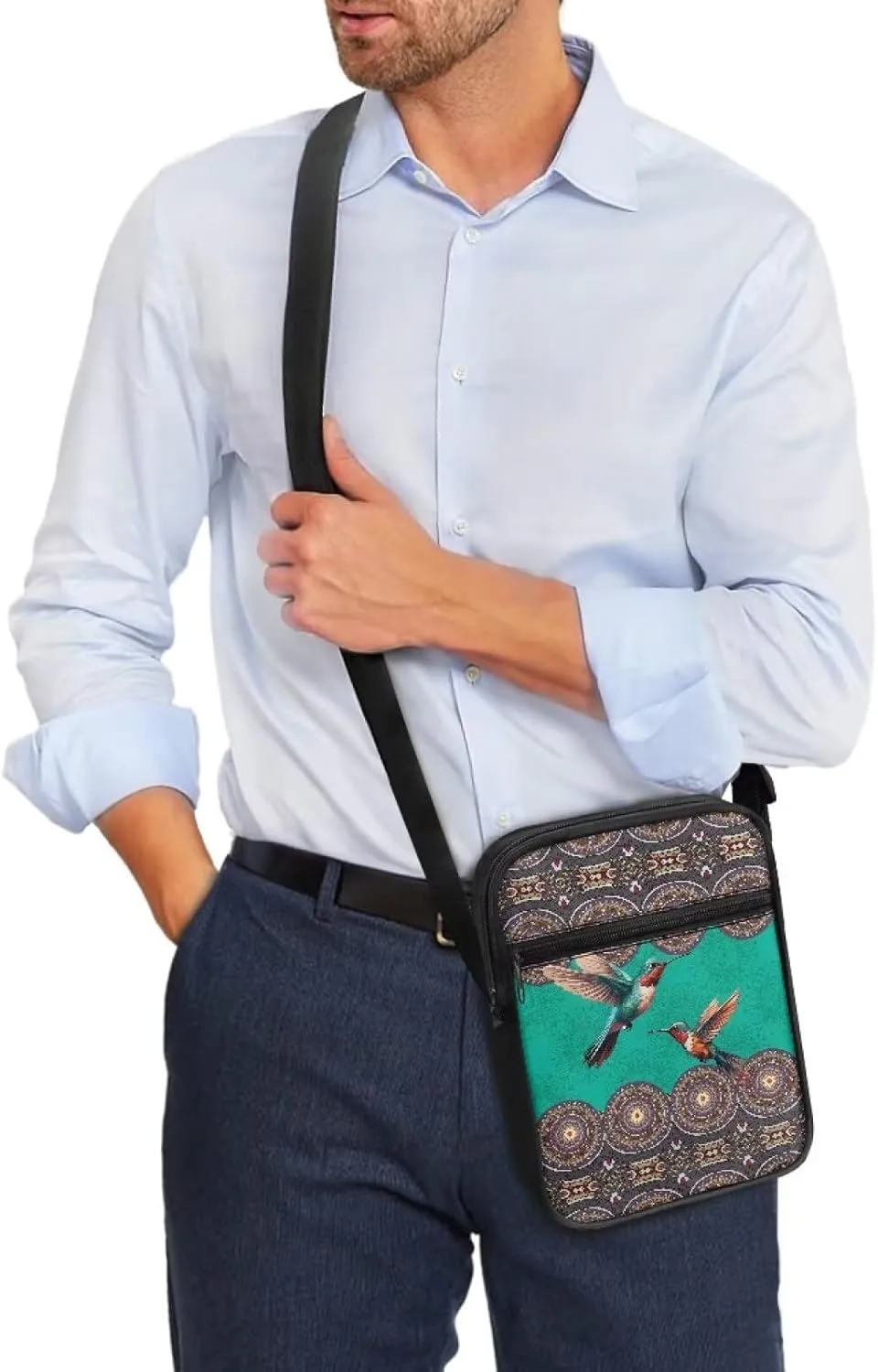 Small Messenger Bag Small Crossbody Bags for Women Men Sling Bag Shoulder Bag with Multi Pockets