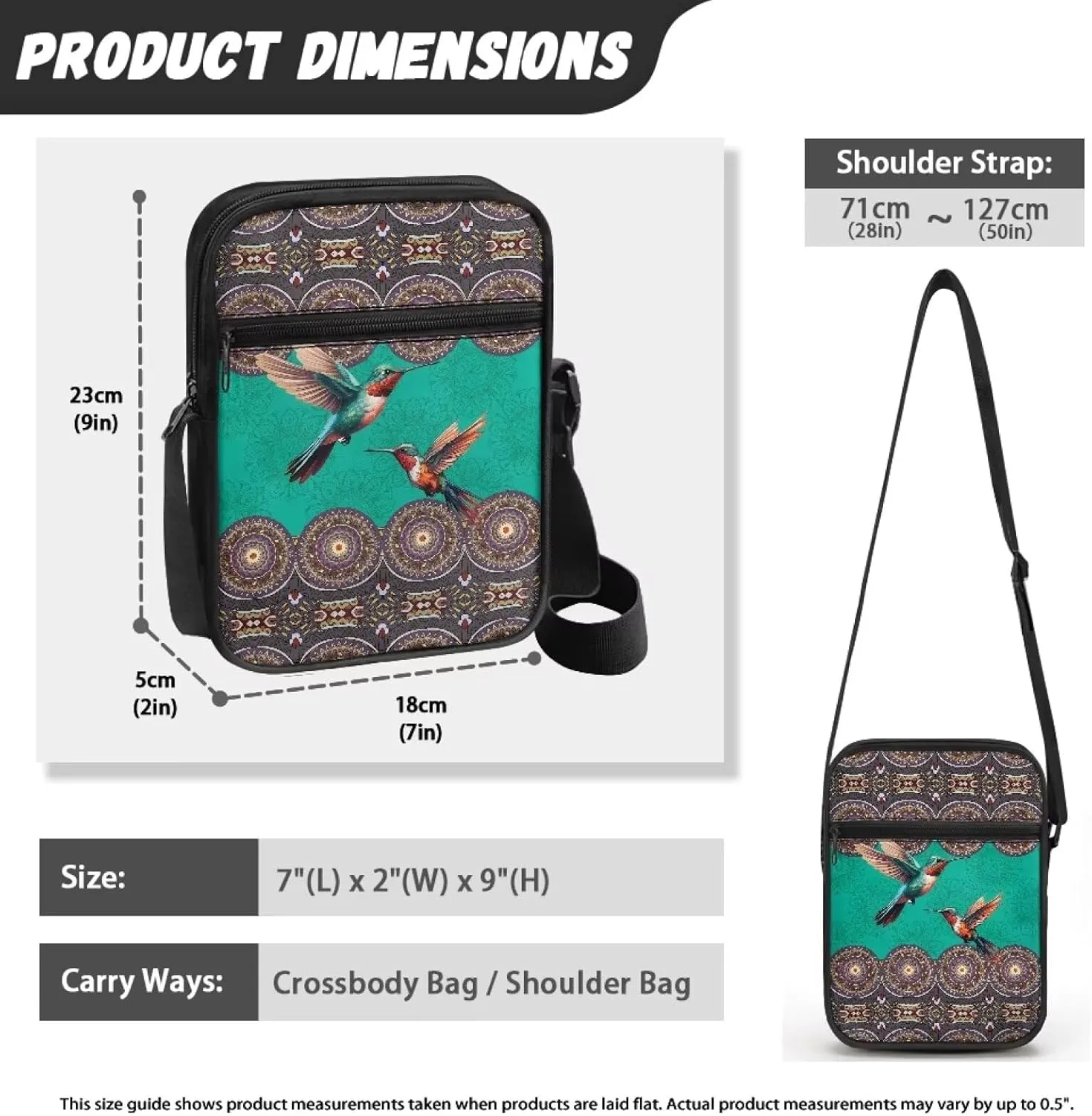 Small Messenger Bag Small Crossbody Bags for Women Men Sling Bag Shoulder Bag with Multi Pockets