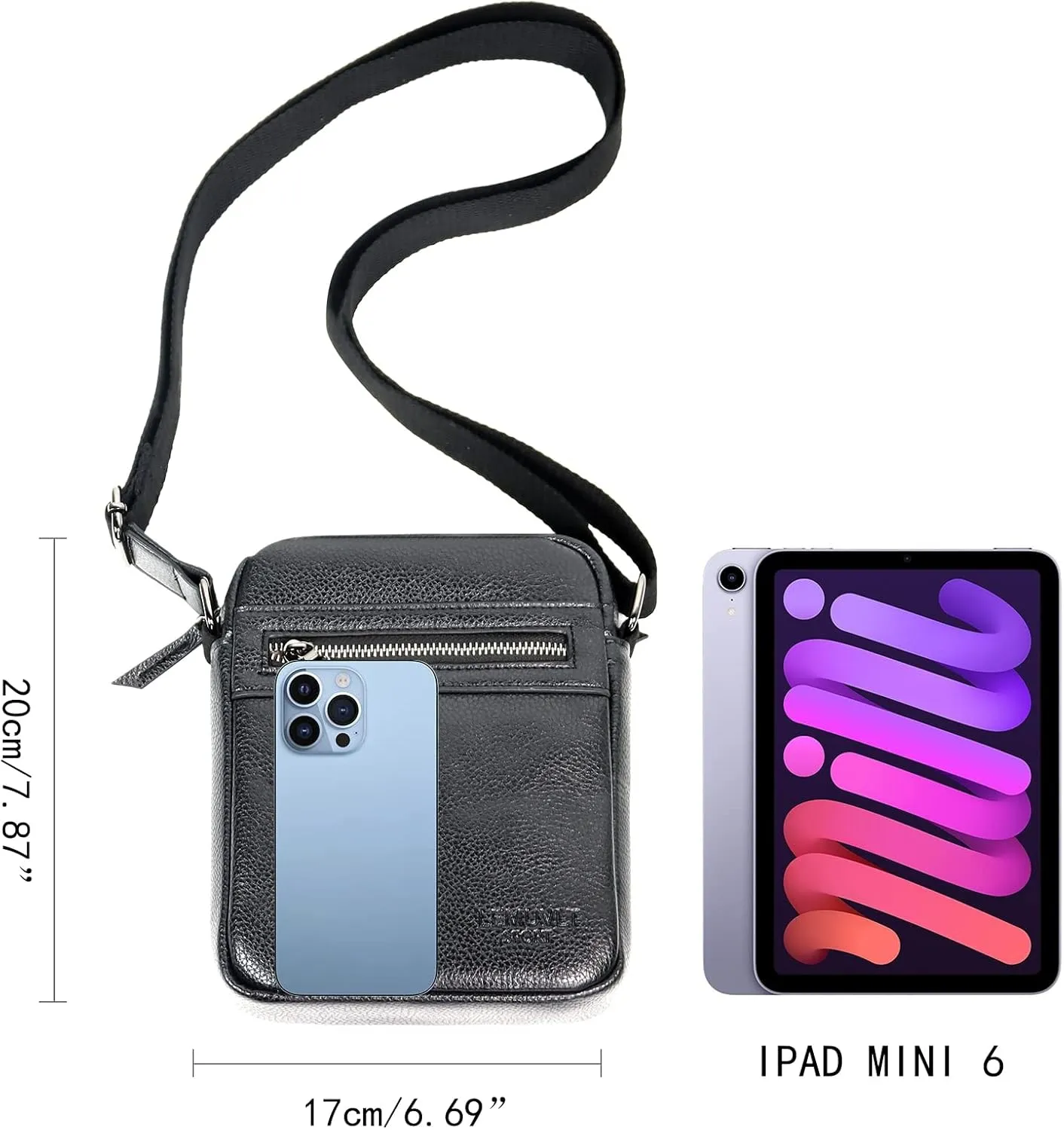 Small/Medium Crossbody bag for men shoulder bag mens purse satchel leather messenger bag gift man
